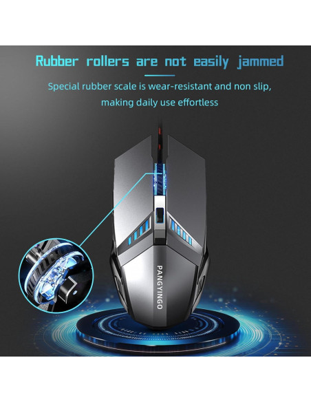 Ratón Gaming ONE-UP Silencioso RGB 3 DPI Ergonómico Ratón Gaming ONE-UP Silencioso RGB 3 DPI Ergonómico