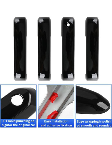 Cubierta de Manija de Puerta LUNQIN para Ford F-150 2015-2020 y F-250/F-350 2017-2022
