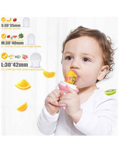 Mordedor y Chupete de Silicona Orgánica Care Global Rosa