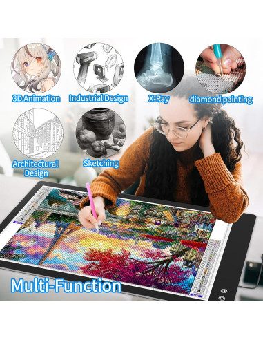 Almohadilla de Luz Recargable TOHETO A1 90x60cm LED 3 Colores