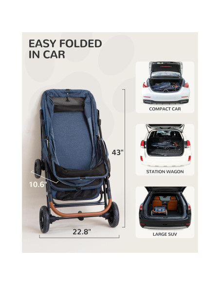 Carrito de Mascotas OJCME Plegable para Perros hasta 60 kg Carrito de Mascotas OJCME Plegable para Perros hasta 60 kg