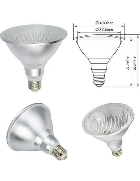 Paquete de 2 luces LED RGB PAR38 Kuniwa 30W a prueba de agua Paquete de 2 luces LED RGB PAR38 Kuniwa 30W a prueba de agua