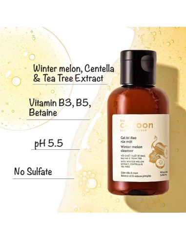 Limpiador Facial Cocoon 310 ml - Melón de Invierno Hidratante