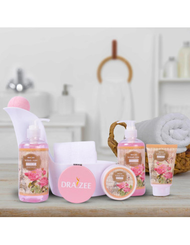 Set de Spa de Lujo Draizee - 8 Piezas Aroma Rosa