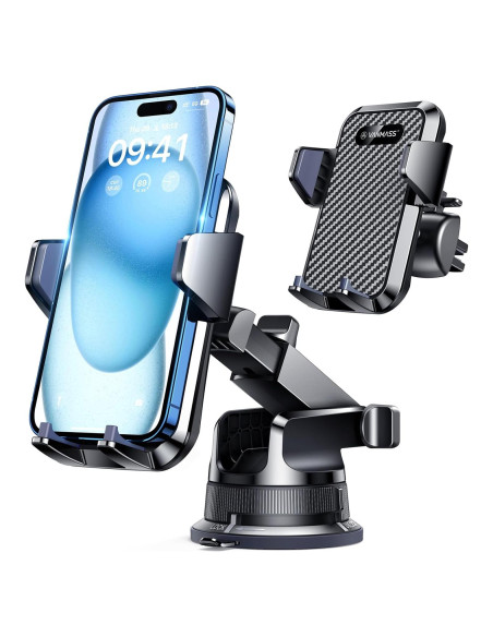 Soporte para Teléfono de Coche VANMASS CTVK13 Negro Ajustable Soporte para Teléfono de Coche VANMASS CTVK13 Negro Ajustable