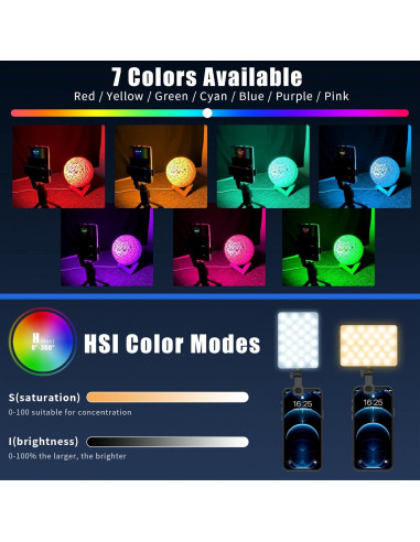 Luz Selfie RGB Youlisn 90 LED Regulable 2500K-8500K