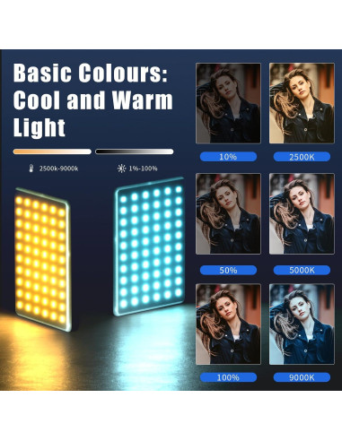 Luz Selfie RGB Youlisn 90 LED Regulable 2500K-8500K