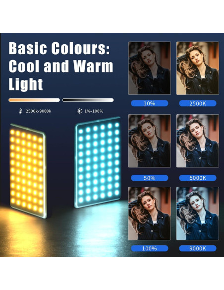 Luz Selfie RGB Youlisn 90 LED Regulable 2500K-8500K Luz Selfie RGB Youlisn 90 LED Regulable 2500K-8500K