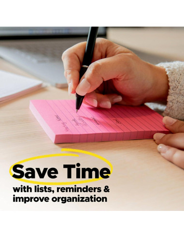 Notas Adhesivas Super Sticky Post-it Amarillo Canario 6 Blocs 10x10cm
