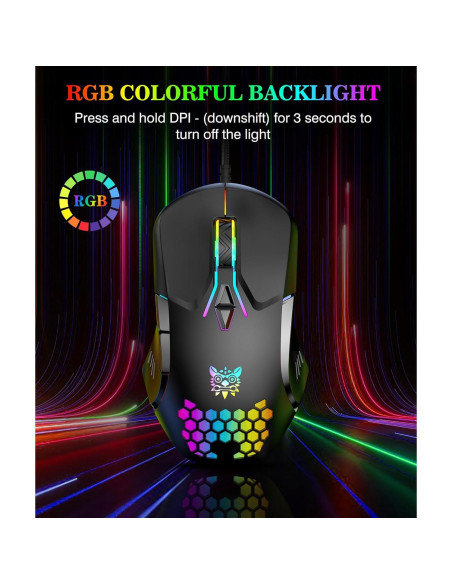Ratón Gaming ONIKUMA CW902 Negro RGB Ergonómico 7 Botones Ratón Gaming ONIKUMA CW902 Negro RGB Ergonómico 7 Botones