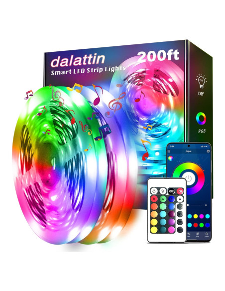 Tiras LED Dalattin 200 m RGB con control APP y remoto Tiras LED Dalattin 200 m RGB con control APP y remoto