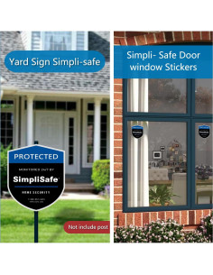 3PCS Carteles de Seguridad YHMYOALU para Jardín y Puertas 2