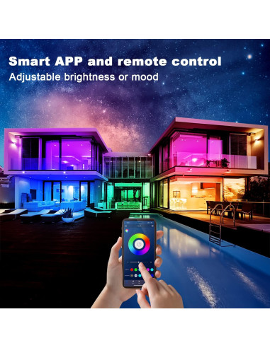 Tiras LED Dalattin 200 m RGB con control APP y remoto