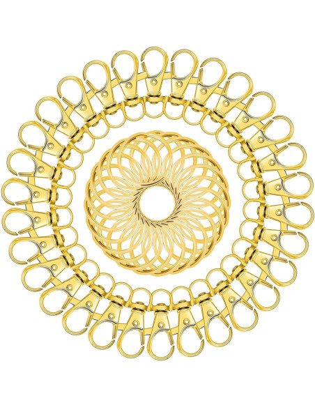 Ganchos de Resorte Dorados SANNIX 60 Piezas para Manualidades Ganchos de Resorte Dorados SANNIX 60 Piezas para Manualidades