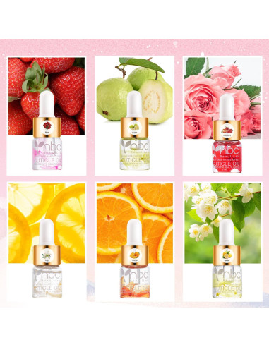 Set de Aceite para Cutículas nbc BeautiLab - 6 Piezas Aromáticas