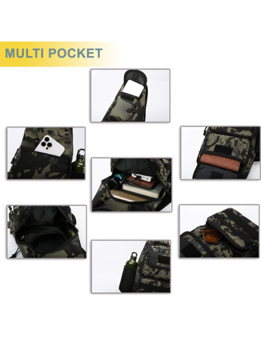 Bolsa de Hombro Táctica Novemkada 1000D Negra 5L