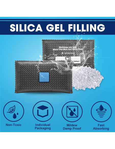 Paquete de 10 Bolsas Deshidratantes Timgle 200g Reutilizables Paquete de 10 Bolsas Deshidratantes Timgle 200g Reutilizables