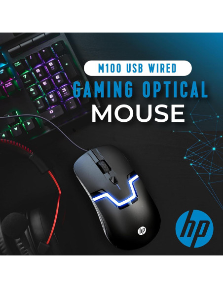 Ratón Gaming HP M160 RGB con Cable 110g 3 Botones Ratón Gaming HP M160 RGB con Cable 110g 3 Botones