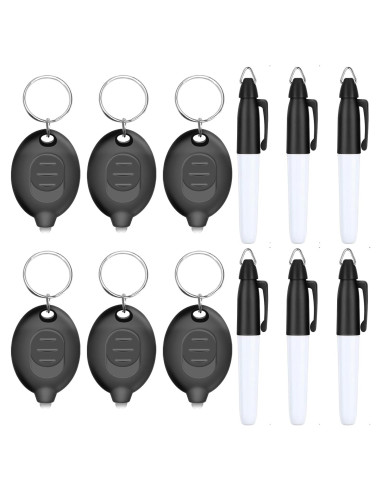 Mini Linternas LED de Llavero y Bolígrafos Daemson 12 Piezas
