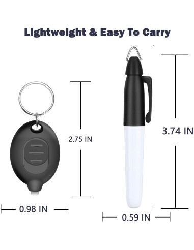 Mini Linternas LED de Llavero y Bolígrafos Daemson 12 Piezas