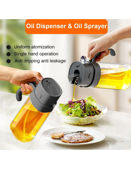 Rociador de Aceite Whisary 550 ml Reutilizable para Cocina Rociador de Aceite Whisary 550 ml Reutilizable para Cocina