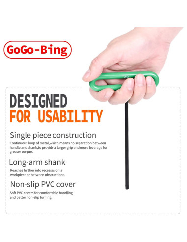Juego de Llaves Allen GogoBing T - 24 Piezas Métricas y SAE