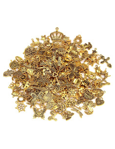 200 Piezas Encantos de Oro Antiguo SANNIX para Joyería DIY