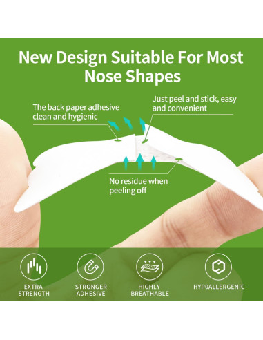 Tiras Nasales Healpatch para Ronquidos y Congestión - 30 Paquetes