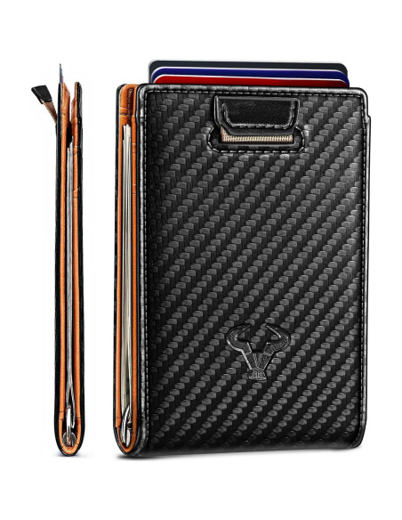 Cartera delgada Bulliant para hombres con bloqueo RFID y Airtag Cartera delgada Bulliant para hombres con bloqueo RFID y Airtag