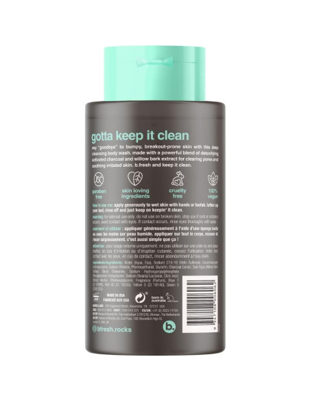 Gel de Ducha Detox B.TAN Eucalipto 473 ml - Carbón Activado Gel de Ducha Detox B.TAN Eucalipto 473 ml - Carbón Activado