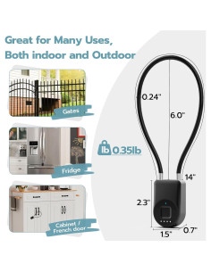 Candado Biométrico de Huella Dactilar Dhiedas - Negro 2