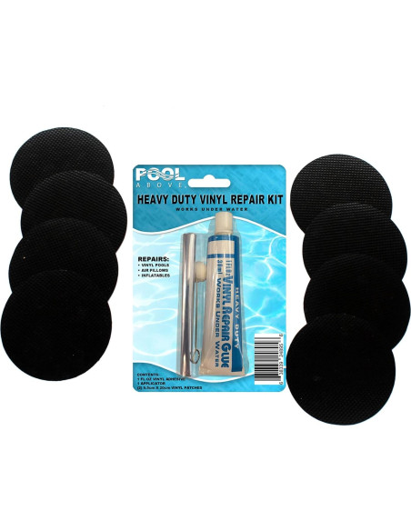 Kit de Parcheo de Vinilo Pool Above - 8 Parches 5.1cm + Pegamento Kit de Parcheo de Vinilo Pool Above - 8 Parches 5.1cm + Pegamento