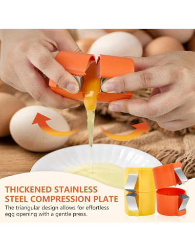 Abre Huevos Manual MBWJWTXQ Acero Inoxidable Naranja 40.8g