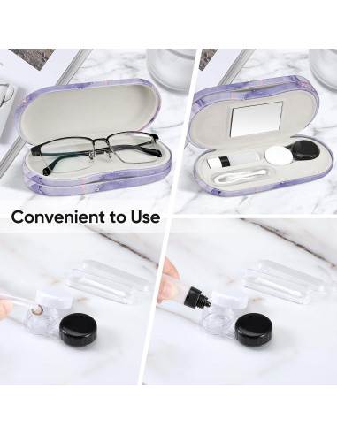 Estuche 2 en 1 Fintie para Gafas y Lentes de Contacto con Espejo