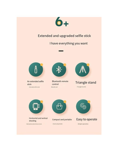 Trípode para Selfie XIHAMA Extensible 100 cm con Control Remoto
