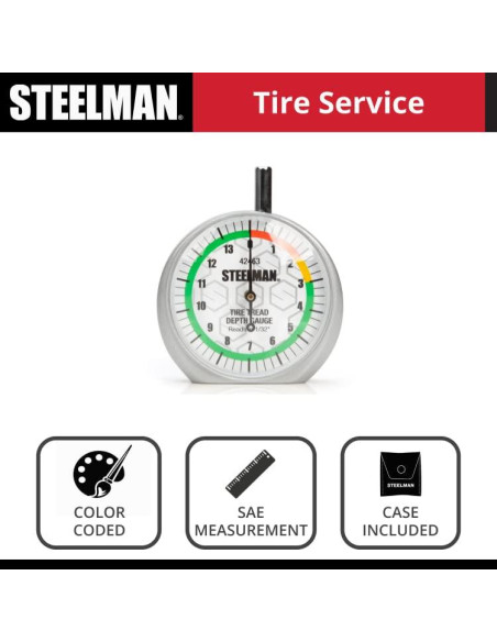 Calibrador de Profundidad de Banda de Rodadura Steelman 42463 Calibrador de Profundidad de Banda de Rodadura Steelman 42463