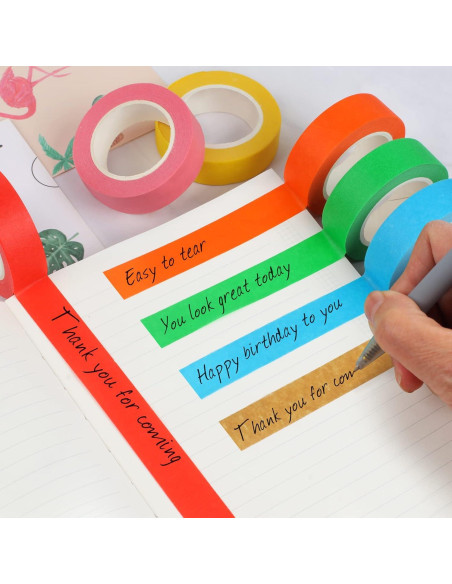 Guirnd Cinta de Enmascarar de Colores 12PCS 1.7cm x 12m Guirnd Cinta de Enmascarar de Colores 12PCS 1.7cm x 12m