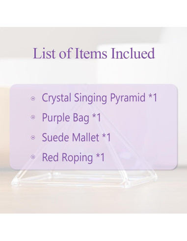 Pirámide de Canto de Cristal CVNC 25.4 cm con Bolsa de Transporte