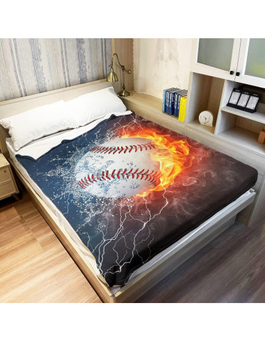 Manta de béisbol YISUMEI 127x152 cm microfibra ligera