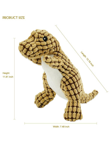 Juguete Squeaky para Perros Bzonsmart Dinosaurio 22.86cm