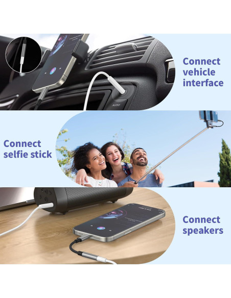 Adaptador USB C a 3.5mm DESOFICON - Paquete de 2, Audio Hi-Fi Adaptador USB C a 3.5mm DESOFICON - Paquete de 2, Audio Hi-Fi