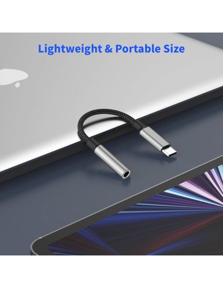 Adaptador USB C a 3.5mm DESOFICON - Paquete de 2, Audio Hi-Fi Adaptador USB C a 3.5mm DESOFICON - Paquete de 2, Audio Hi-Fi