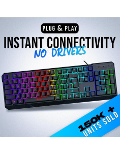 Teclado Gaming KLIM Chroma USB Con Cable - Ergonómico Negro 2