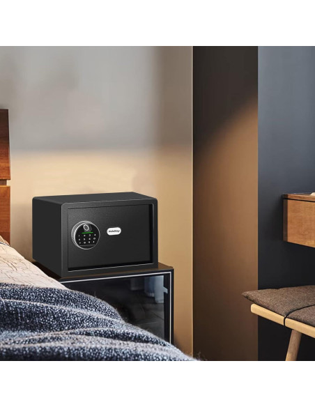 Caja Fuerte Biométrica VoleStay 0.8 Pies Cúbicos Negra Caja Fuerte Biométrica VoleStay 0.8 Pies Cúbicos Negra
