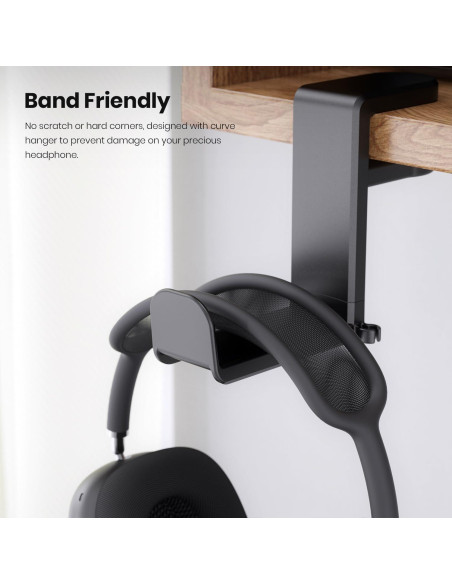 Soporte para Auriculares EURPMASK Ajustable Negro 360 Soporte para Auriculares EURPMASK Ajustable Negro 360