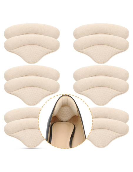 6 Pares Almohadillas para Talones Comfowner Beige Ajustables 6 Pares Almohadillas para Talones Comfowner Beige Ajustables
