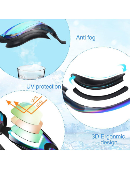 Gafas de Natación Fabbay 6 Pack Antifog para Adultos Gafas de Natación Fabbay 6 Pack Antifog para Adultos