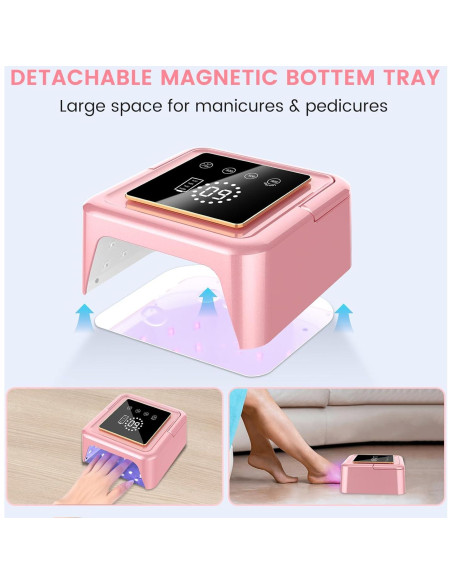 Lámpara UV de Uñas Inalámbrica SUBAY 108W Rosa con 4 Modos Lámpara UV de Uñas Inalámbrica SUBAY 108W Rosa con 4 Modos