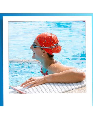Gorro de natación Sporti de silicona multicolor 19.4 cm
