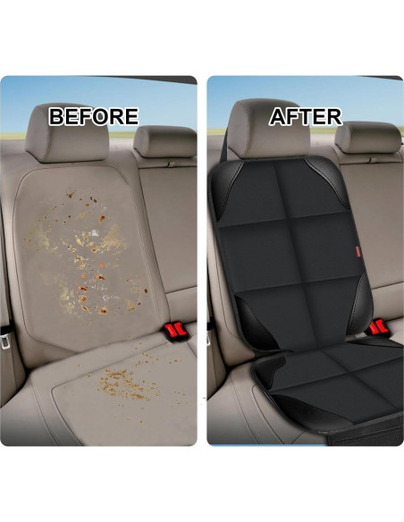 Protector de Asiento de Coche MORROLS Negro Antideslizante Protector de Asiento de Coche MORROLS Negro Antideslizante